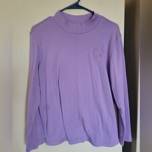 90s vintage blair mock neck long sleeve with Embroidered crest